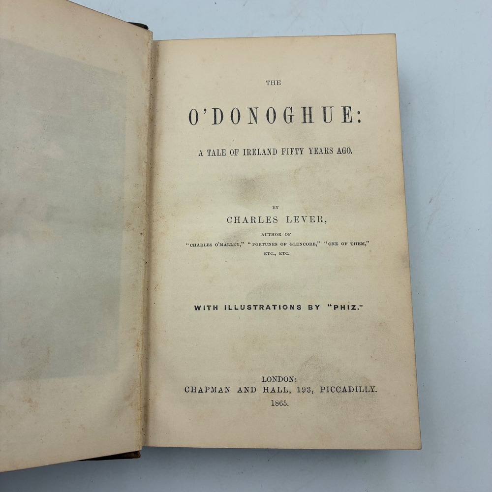 1865 The O'Donoghue Charles Lever Phiz Illustrated Leather Book - Picture 5 of 8